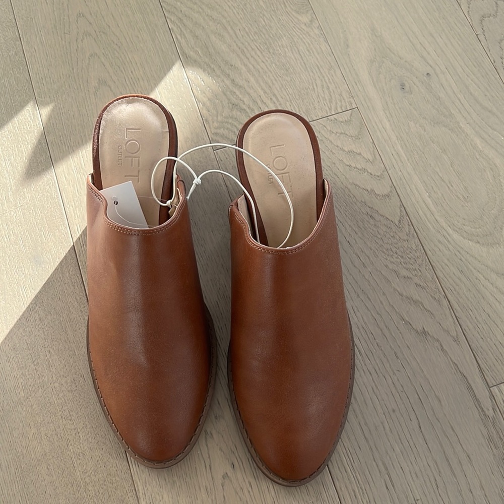 Brown LOFT new mules